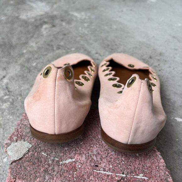 Chloe suede eyelet trim ballet flats - Picture 6 of 10